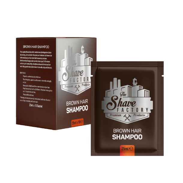 The Shave Factory M�rkebrunt H�rshampoo � 10 � 25 ml