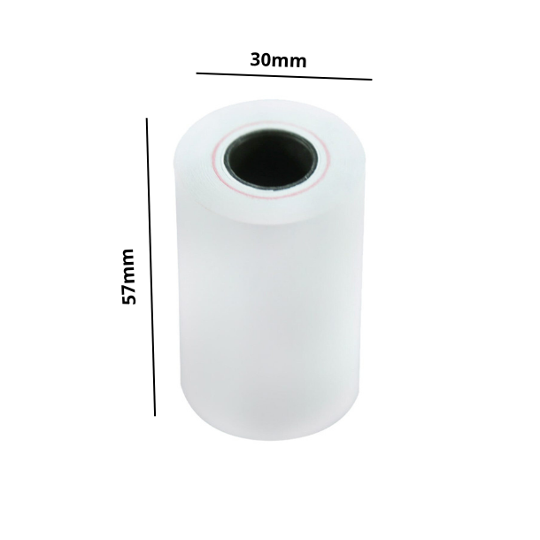 Termorulle/ bonrulle, kreditkort, 57x30mm,