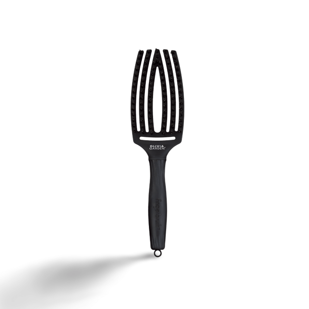 Olivia Garden Fingerbrste Combo Fuld Sort - Medium