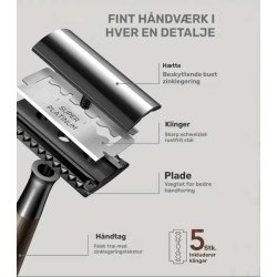 Premium Dobbeltsk�ret Barberkniv 